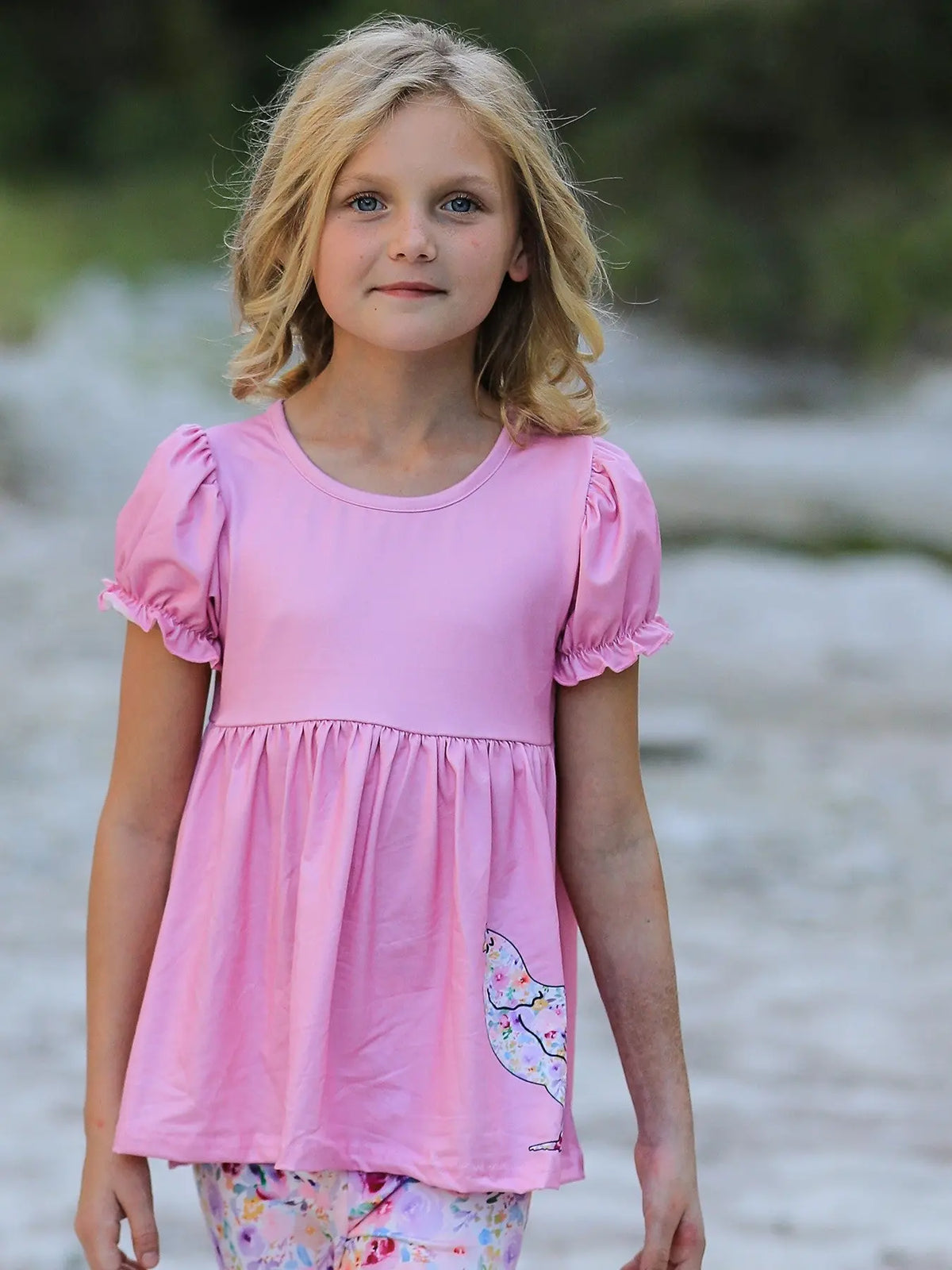 Pink Girls Farm Animals Bell Bottoms outfit Rylee Faith Designs