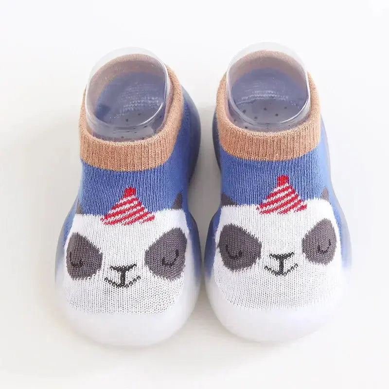 Children Anti-slip Shoes Newborn Baby Girl Cotton Non-slip Floor Socks Baby Boy Rubber Sole Cartoon Indoor Socks Infant Shoes