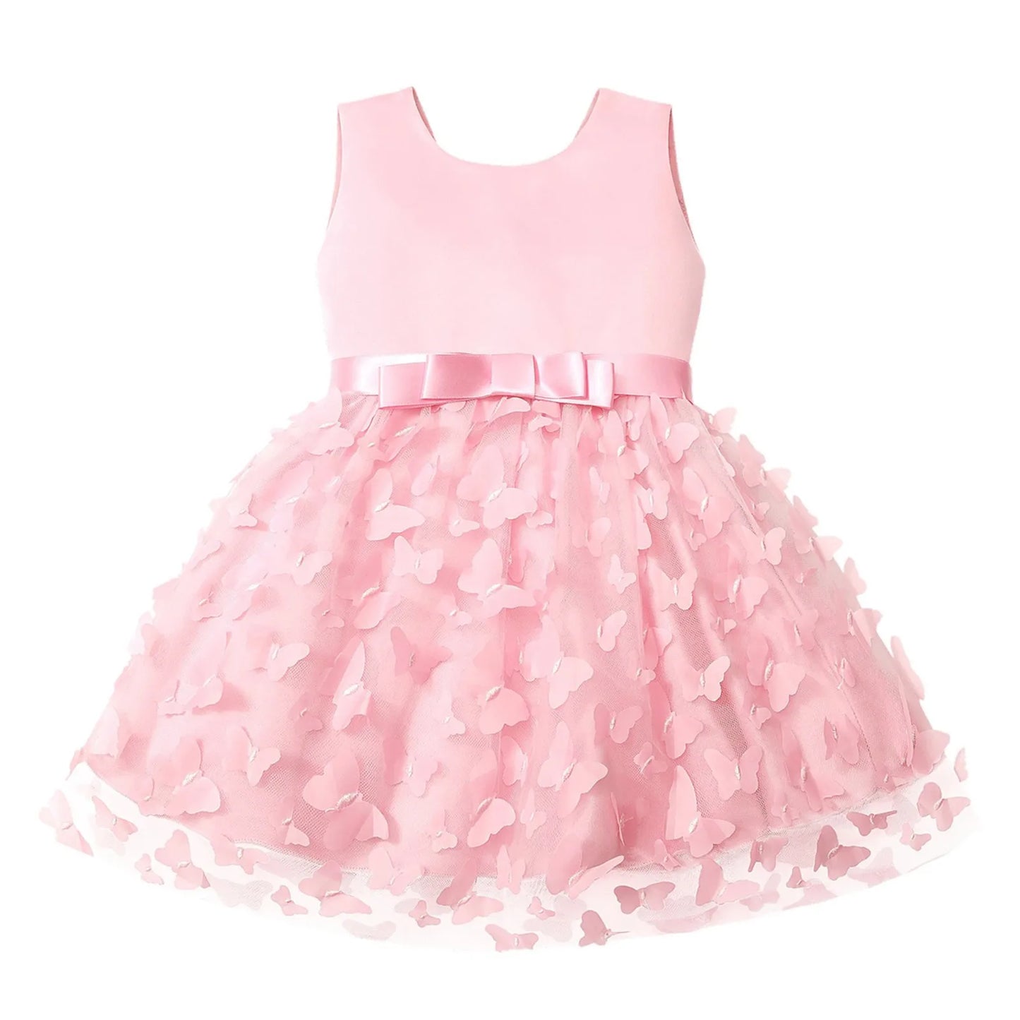 Elegant Baby Girl Birthday Dress – Newborn Princess Party Gown with Butterfly Design