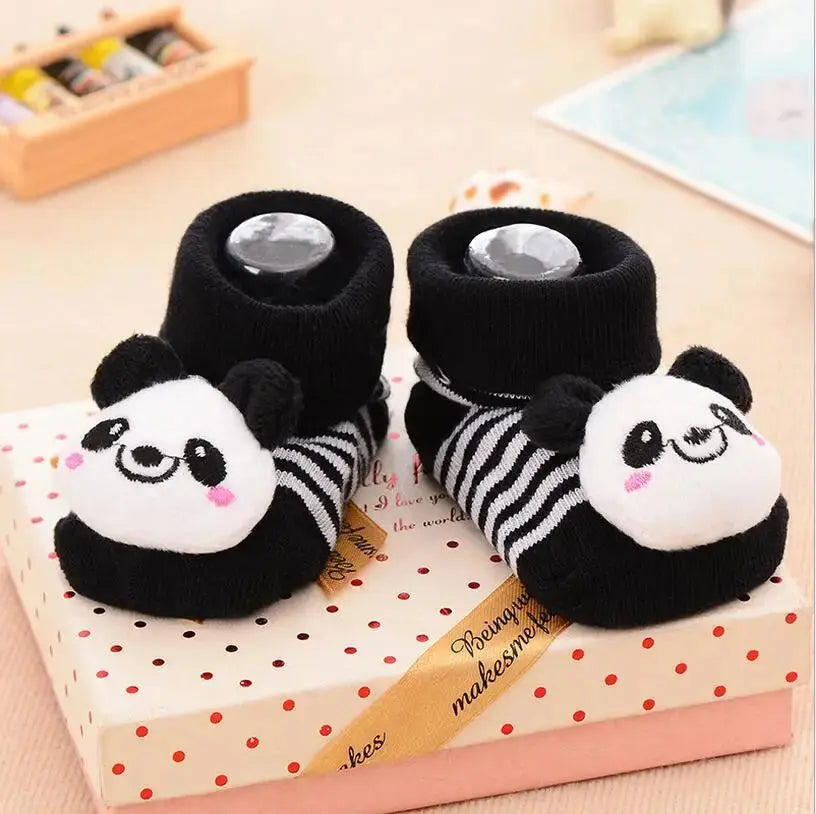 1 Pair Cotton Baby Socks Rubber Anti Slip Boy Girl Floor Kids Toddlers Autumn Spring Animal Infant Newborn Cute Gift