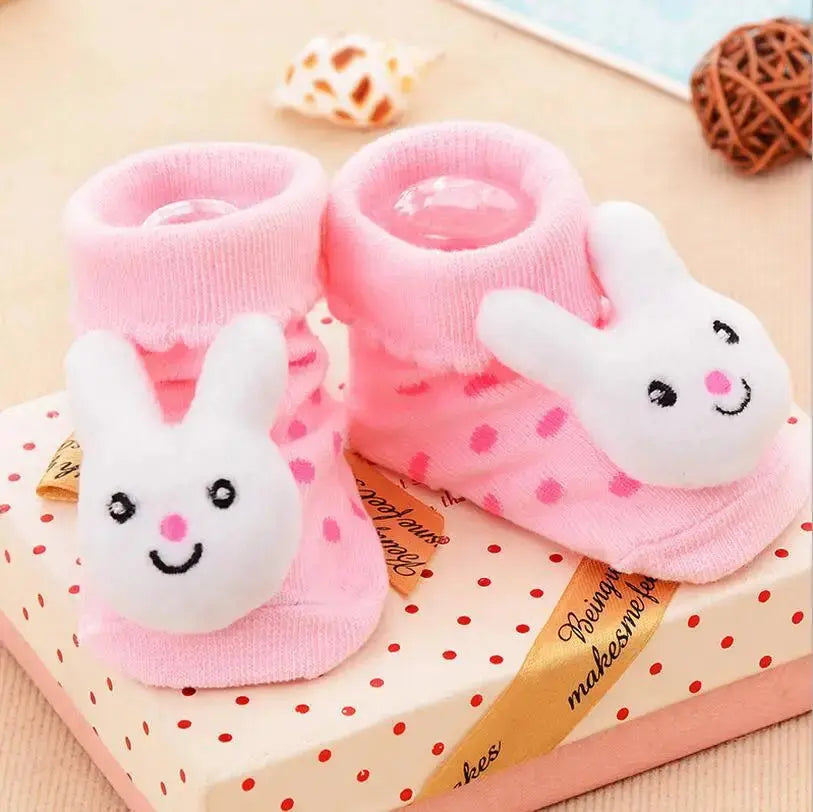1 Pair Cotton Baby Socks Rubber Anti Slip Boy Girl Floor Kids Toddlers Autumn Spring Animal Infant Newborn Cute Gift