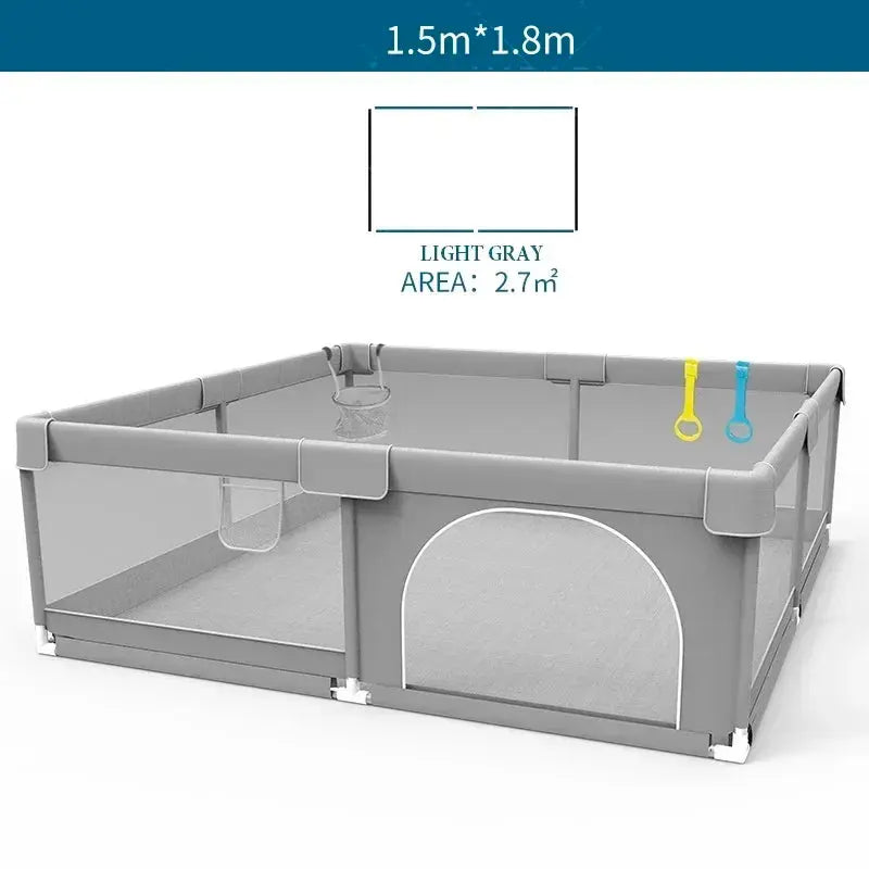 Baby Playpens Indoor Baby Corralitos for Baby Playground with Pull Rings Kids Safety Barrier Fence Dry Balls Pits Large Parks