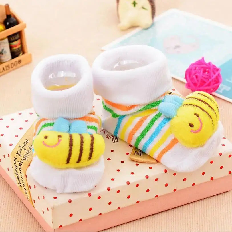 1 Pair Cotton Baby Socks Rubber Anti Slip Boy Girl Floor Kids Toddlers Autumn Spring Animal Infant Newborn Cute Gift