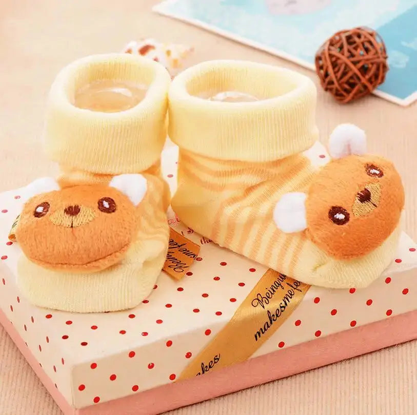 1 Pair Cotton Baby Socks Rubber Anti Slip Boy Girl Floor Kids Toddlers Autumn Spring Animal Infant Newborn Cute Gift