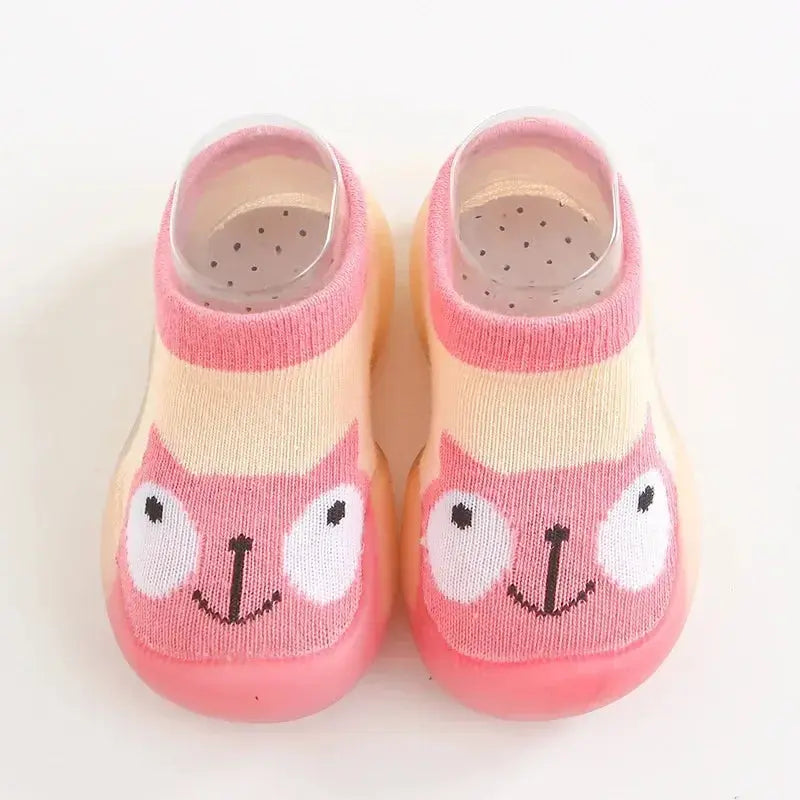 Children Anti-slip Shoes Newborn Baby Girl Cotton Non-slip Floor Socks Baby Boy Rubber Sole Cartoon Indoor Socks Infant Shoes