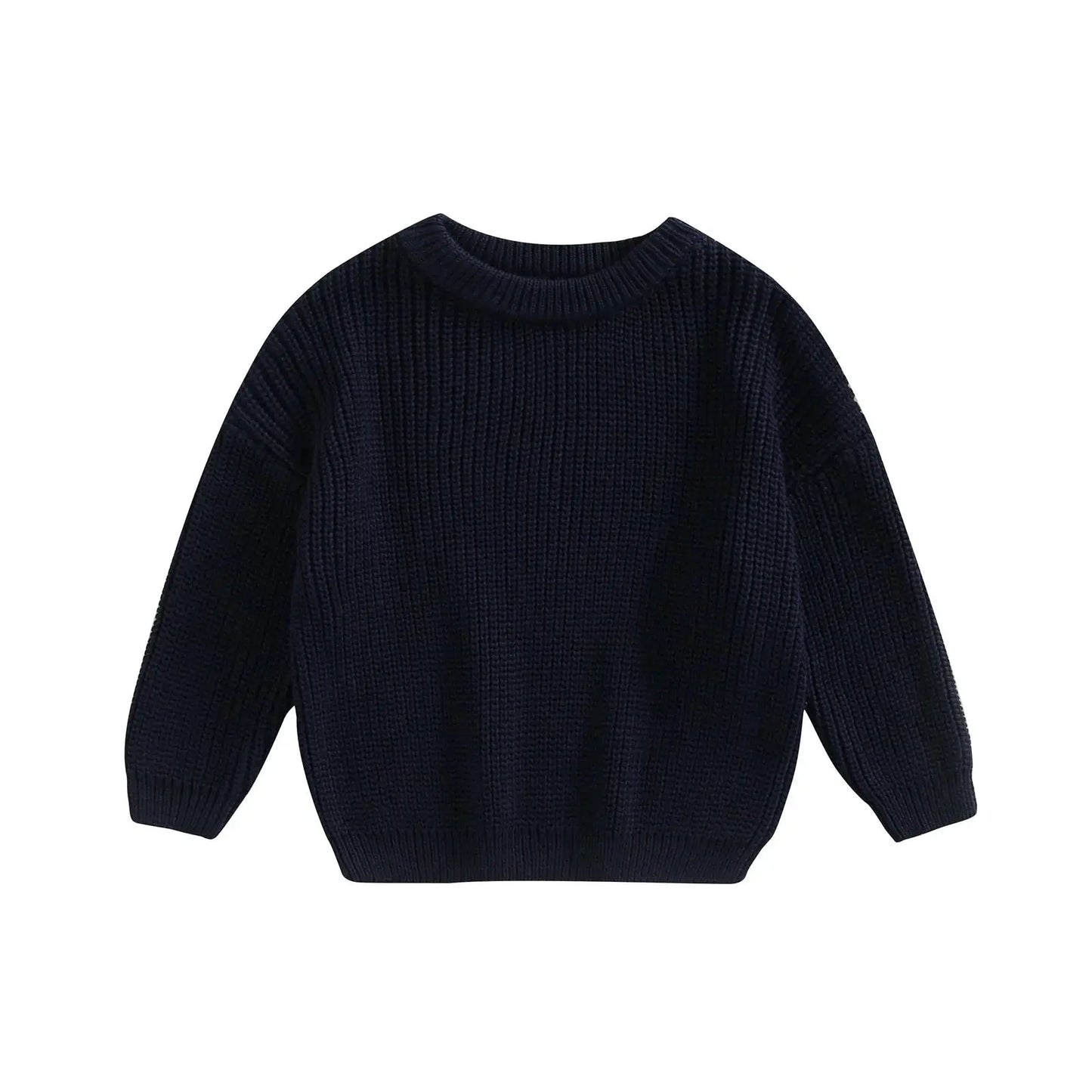Citgeett Autumn Kids Toddler Baby Girls Boys Sweaters Long Sleeve Solid Color Loose Knitted Pullovers Spring Clothes