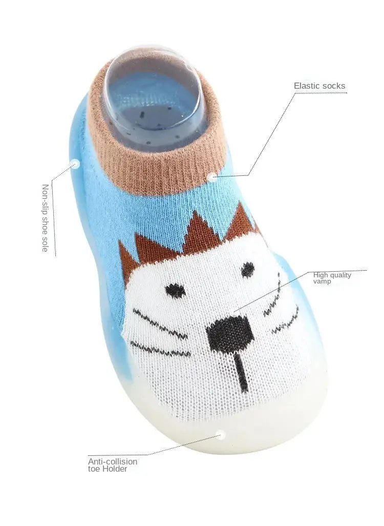 Children Anti-slip Shoes Newborn Baby Girl Cotton Non-slip Floor Socks Baby Boy Rubber Sole Cartoon Indoor Socks Infant Shoes