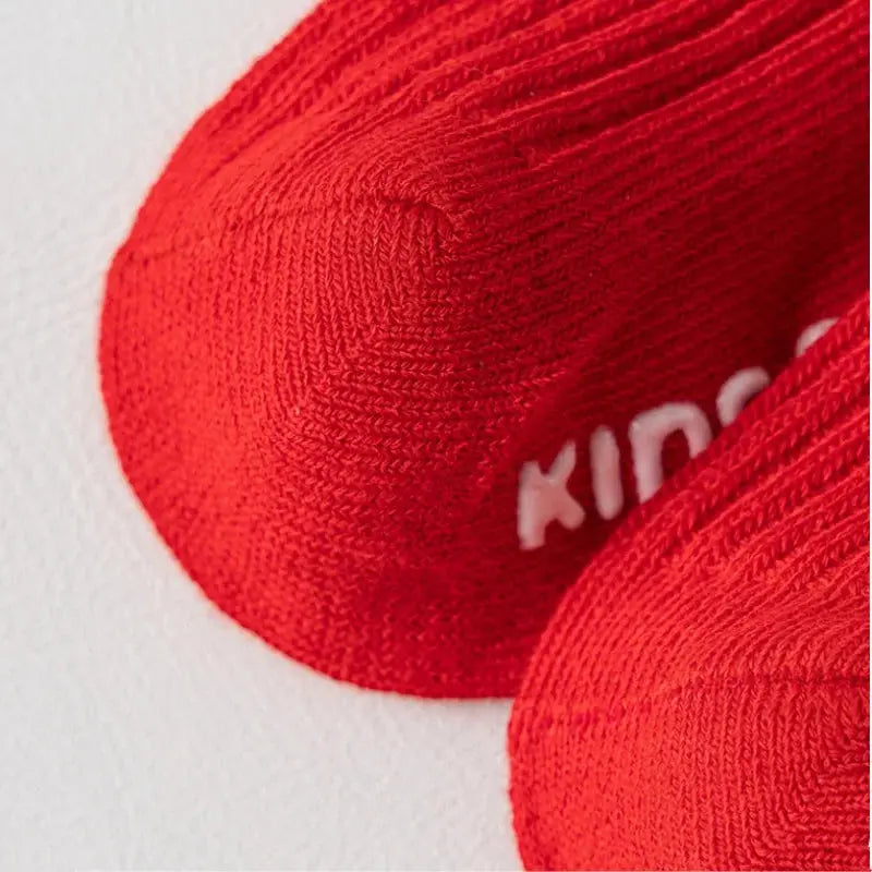 Christmas Baby Socks For Boys Girls Autumn Winter Toddler Anti-slip Floor Socks Red Festive New Year Sock 0-3 Years
