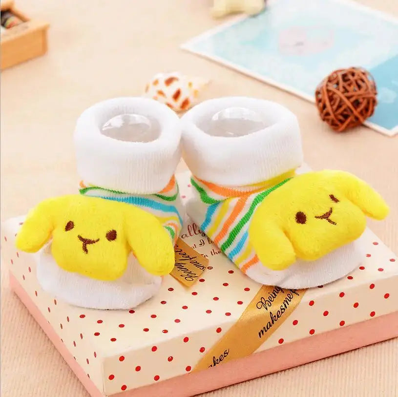 1 Pair Cotton Baby Socks Rubber Anti Slip Boy Girl Floor Kids Toddlers Autumn Spring Animal Infant Newborn Cute Gift