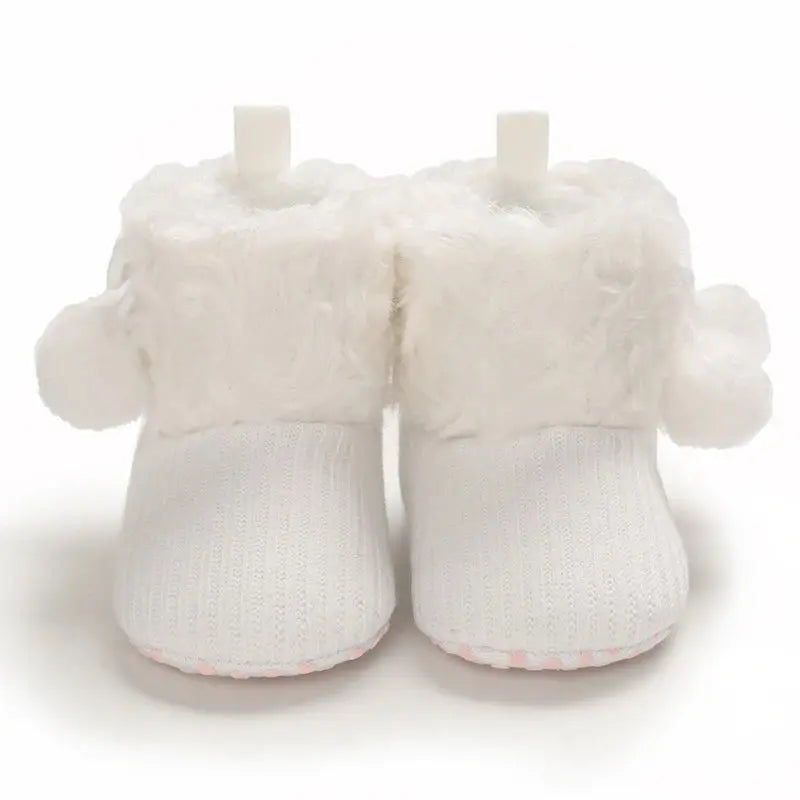 Shoes for 0-1 year old babies, comfortable and soft shoes for female babies, warm baby boots for winter