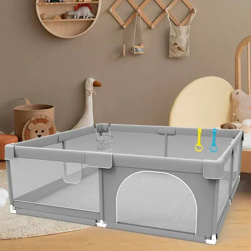 Baby Playpens Indoor Baby Corralitos for Baby Playground with Pull Rings Kids Safety Barrier Fence Dry Balls Pits Large Parks