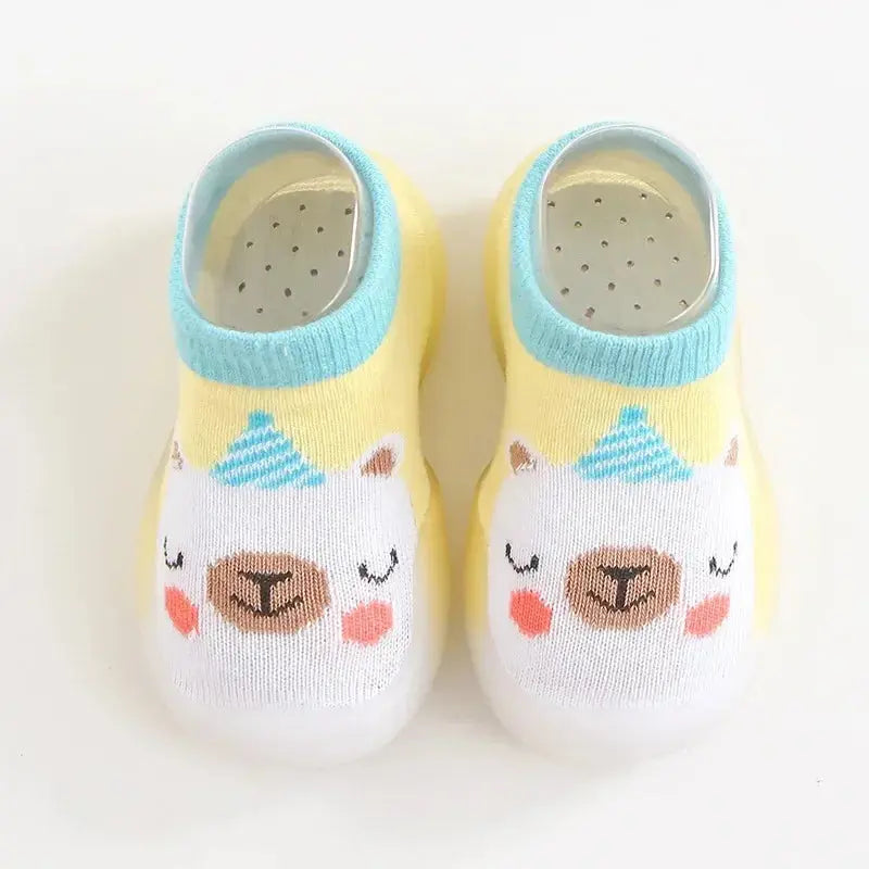 Children Anti-slip Shoes Newborn Baby Girl Cotton Non-slip Floor Socks Baby Boy Rubber Sole Cartoon Indoor Socks Infant Shoes