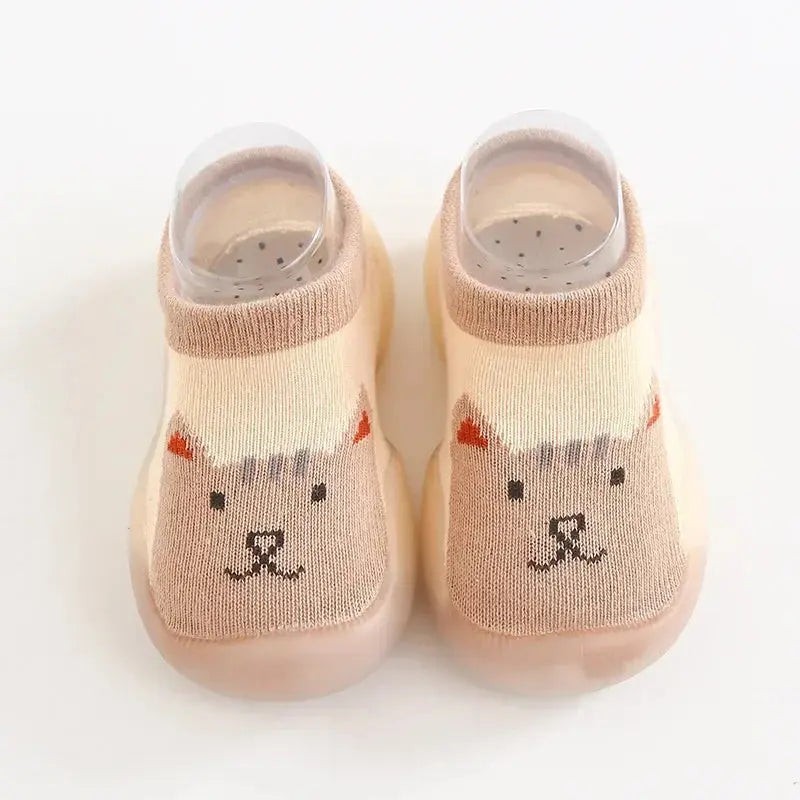 Children Anti-slip Shoes Newborn Baby Girl Cotton Non-slip Floor Socks Baby Boy Rubber Sole Cartoon Indoor Socks Infant Shoes