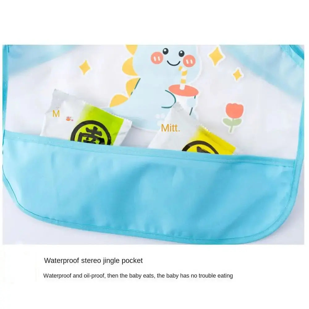 Waterproof Baby Eating Infant Toddler Baby Cartoon Sleeveless Art Apron Feeding Bib for Boys Girls Soft Baby Bibs Burp Clothes