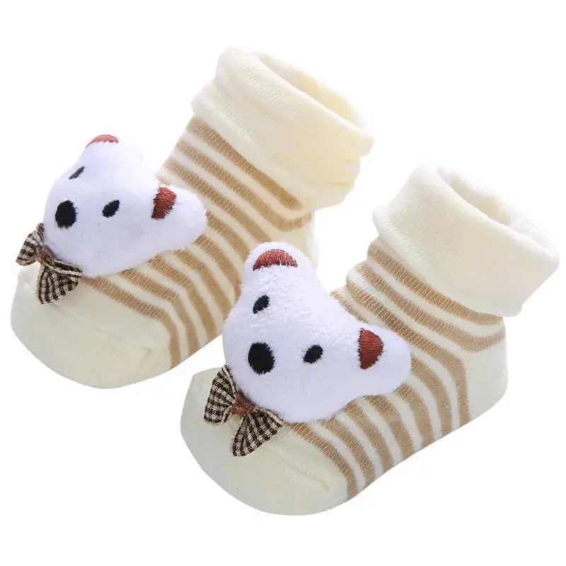1 Pair Cotton Baby Socks Rubber Anti Slip Boy Girl Floor Kids Toddlers Autumn Spring Animal Infant Newborn Cute Gift