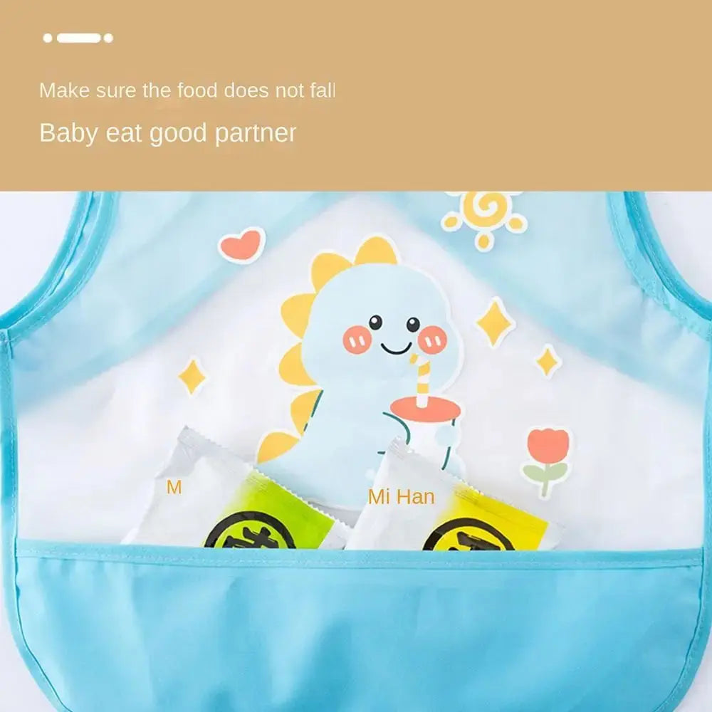 Waterproof Baby Eating Infant Toddler Baby Cartoon Sleeveless Art Apron Feeding Bib for Boys Girls Soft Baby Bibs Burp Clothes
