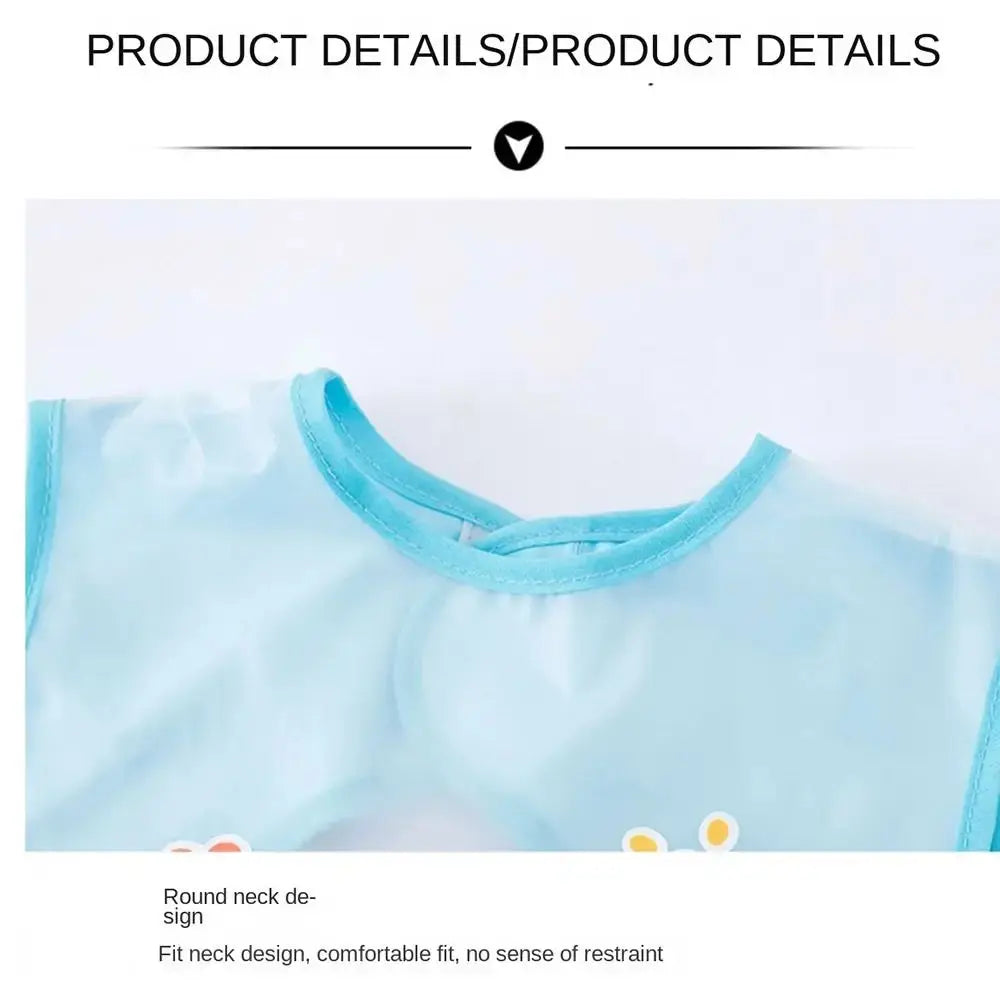 Waterproof Baby Eating Infant Toddler Baby Cartoon Sleeveless Art Apron Feeding Bib for Boys Girls Soft Baby Bibs Burp Clothes