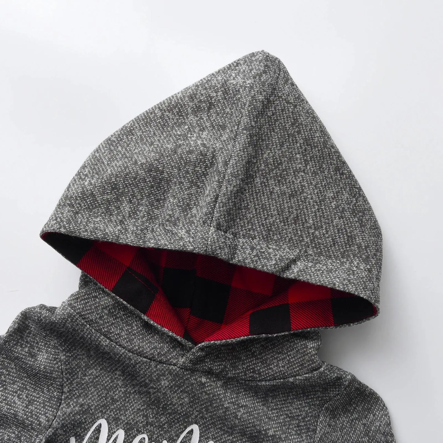 Baby Boy Clothes "Mama's Boy" Letter Printed Hoodie Sweatshirt Tops + Plaid Pants, 2PCS Fall Winter Outfits Set