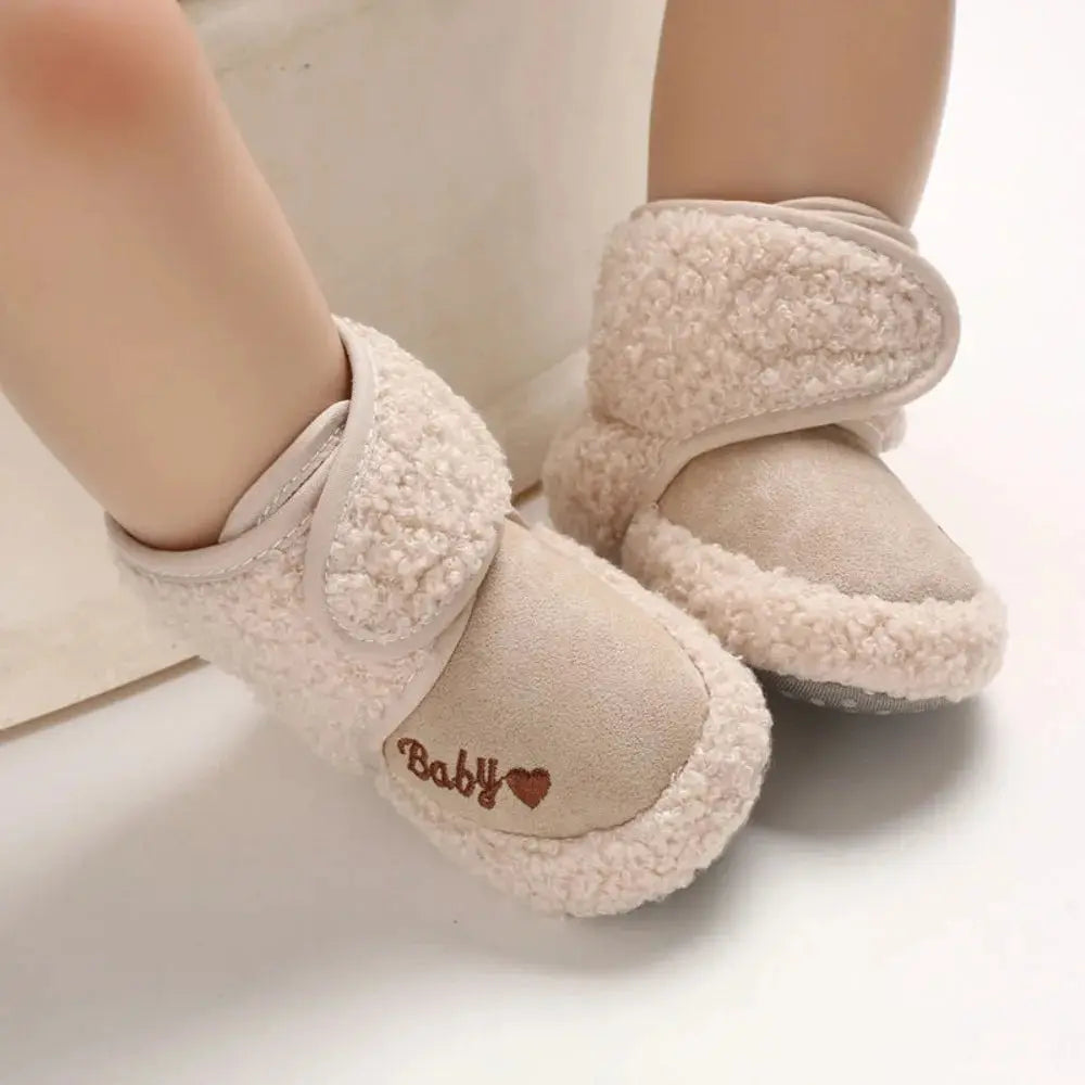 Winter Warm Fluff Baby Booties Newborn Boys Girls Socks Boots Crib Shoes Toddler Non-slip Soft Comfortable Anti-slip Socks