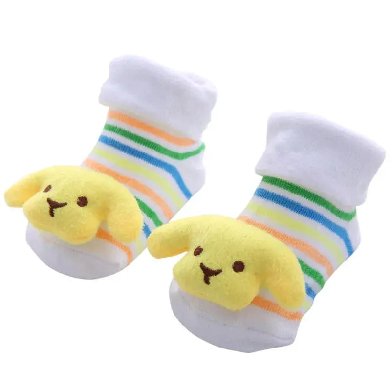 1 Pair Cotton Baby Socks Rubber Anti Slip Boy Girl Floor Kids Toddlers Autumn Spring Animal Infant Newborn Cute Gift