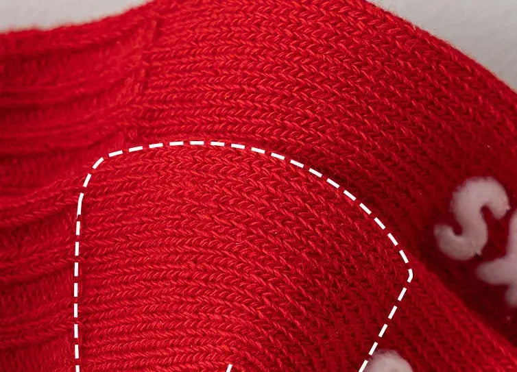 Christmas Baby Socks For Boys Girls Autumn Winter Toddler Anti-slip Floor Socks Red Festive New Year Sock 0-3 Years