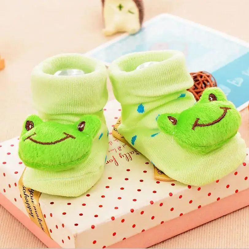 1 Pair Cotton Baby Socks Rubber Anti Slip Boy Girl Floor Kids Toddlers Autumn Spring Animal Infant Newborn Cute Gift