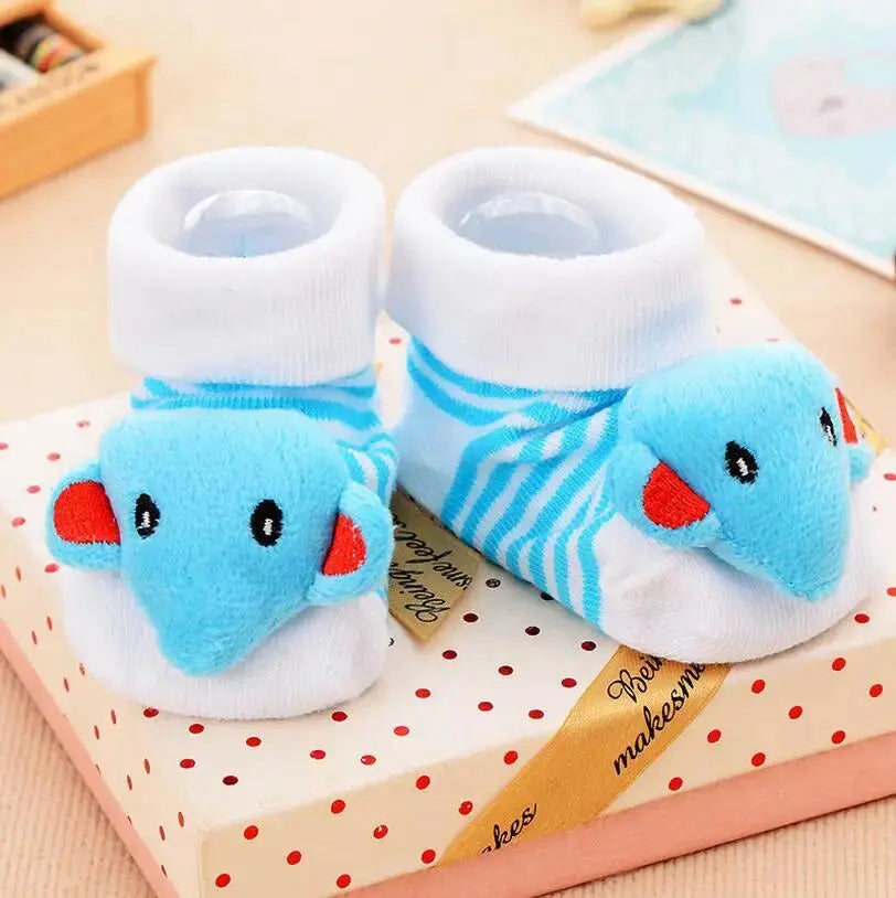1 Pair Cotton Baby Socks Rubber Anti Slip Boy Girl Floor Kids Toddlers Autumn Spring Animal Infant Newborn Cute Gift