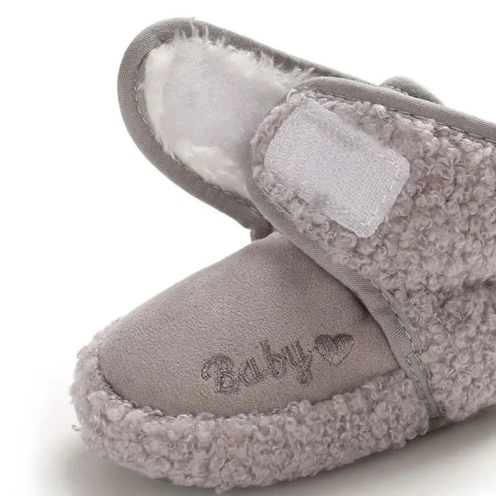 Winter Warm Fluff Baby Booties Newborn Boys Girls Socks Boots Crib Shoes Toddler Non-slip Soft Comfortable Anti-slip Socks