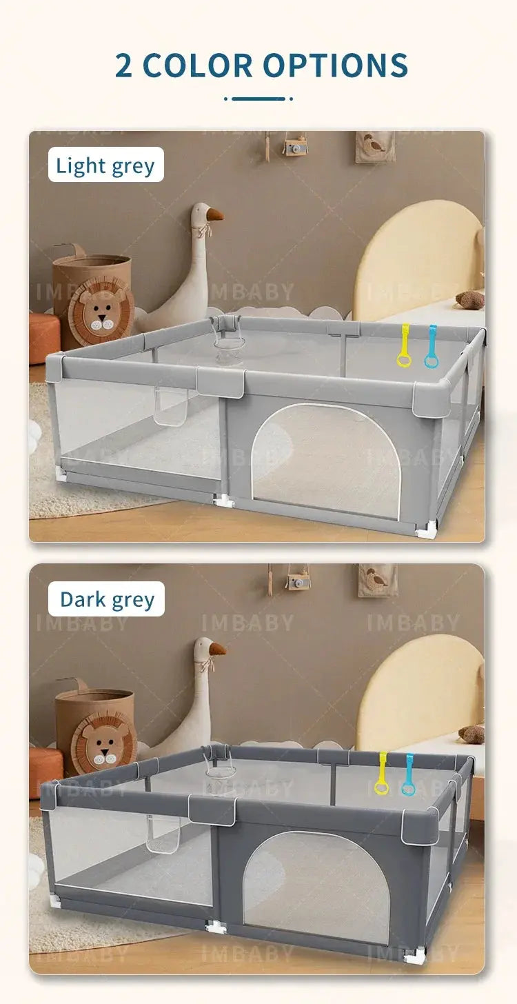 Baby Playpens Indoor Baby Corralitos for Baby Playground with Pull Rings Kids Safety Barrier Fence Dry Balls Pits Large Parks