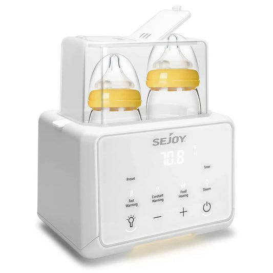 Sejoy 6‑in‑1 baby bottle warmer with LCD display – warms breastmilk, formula, food, and water safely