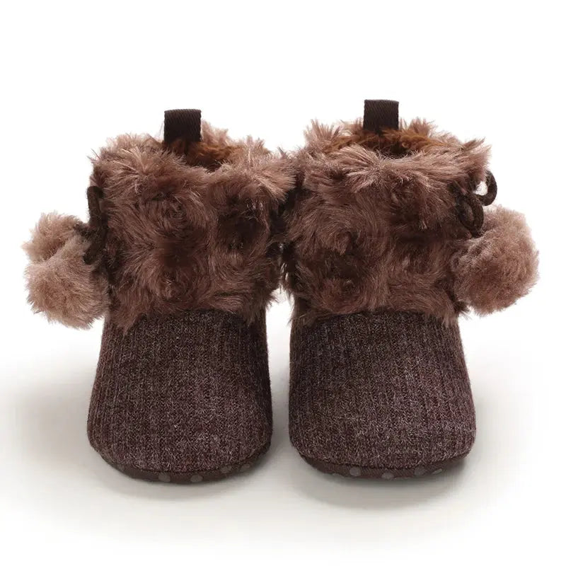 Shoes for 0-1 year old babies, comfortable and soft shoes for female babies, warm baby boots for winter