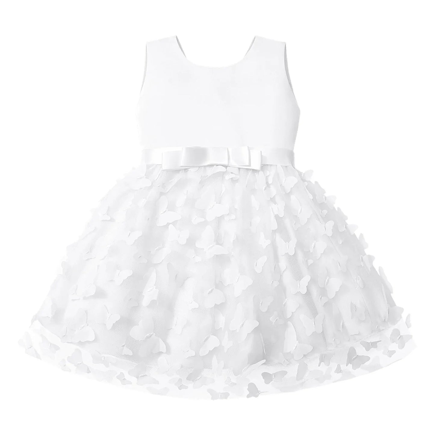 Elegant Baby Girl Birthday Dress – Newborn Princess Party Gown with Butterfly Design