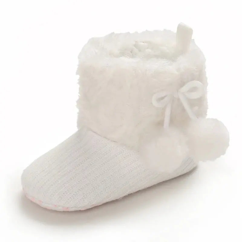 Shoes for 0-1 year old babies, comfortable and soft shoes for female babies, warm baby boots for winter
