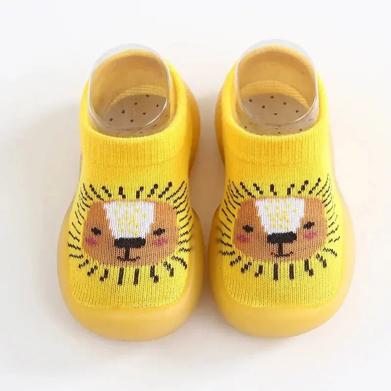 Children Anti-slip Shoes Newborn Baby Girl Cotton Non-slip Floor Socks Baby Boy Rubber Sole Cartoon Indoor Socks Infant Shoes