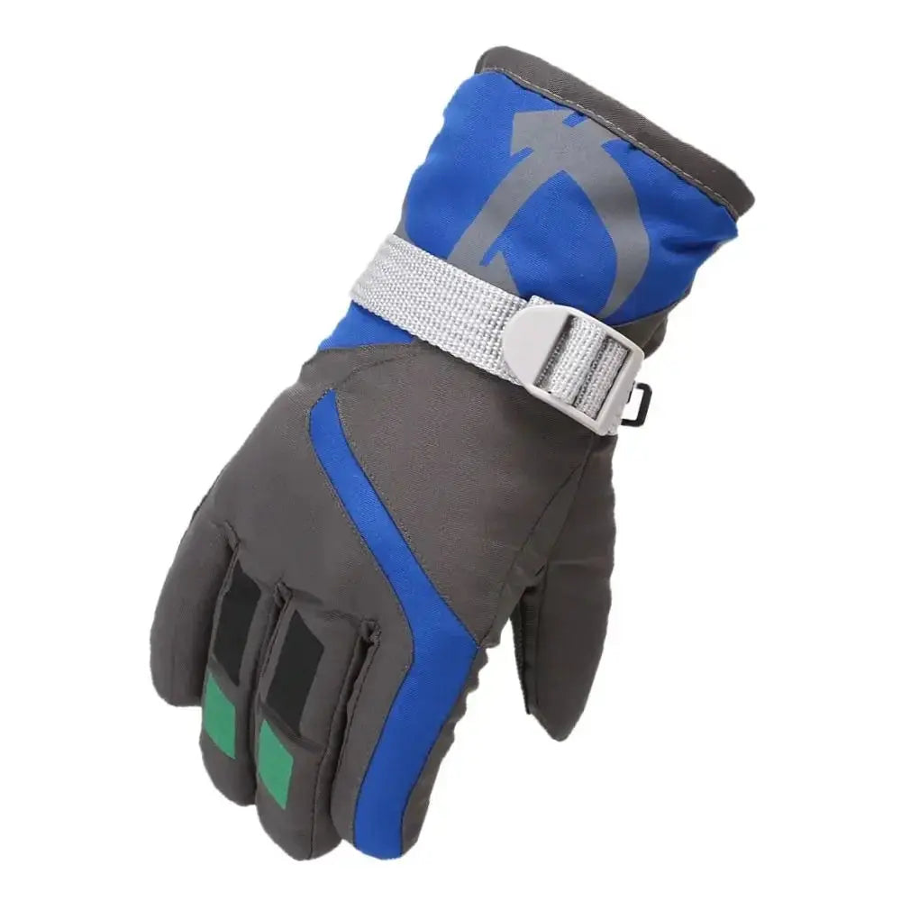 Thermal Ski Gloves Children Kids Winter Fleece Waterproof Warm Child Snowboard Snow Gloves 3 Fingers for Skiing Riding перч