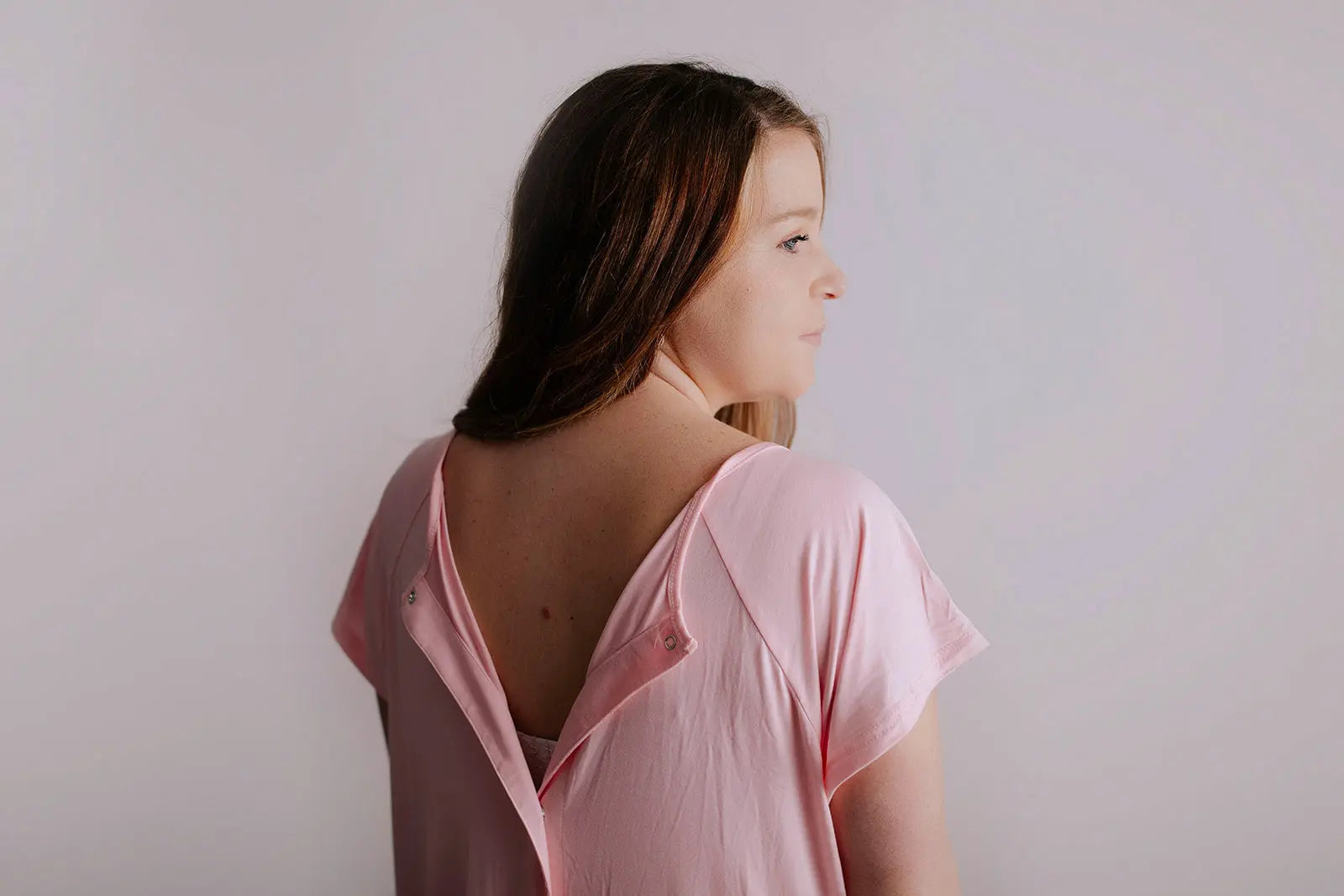 Light Pink Labor and Delivery Nursing Hospital Gown Three Little Tots