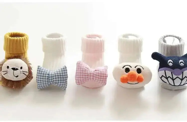 1 Pair Cotton Baby Socks Girls Boys Rubber Anti Slip Floor Cartoon Kids Toddlers Autumn Spring Newborn Infant Gift