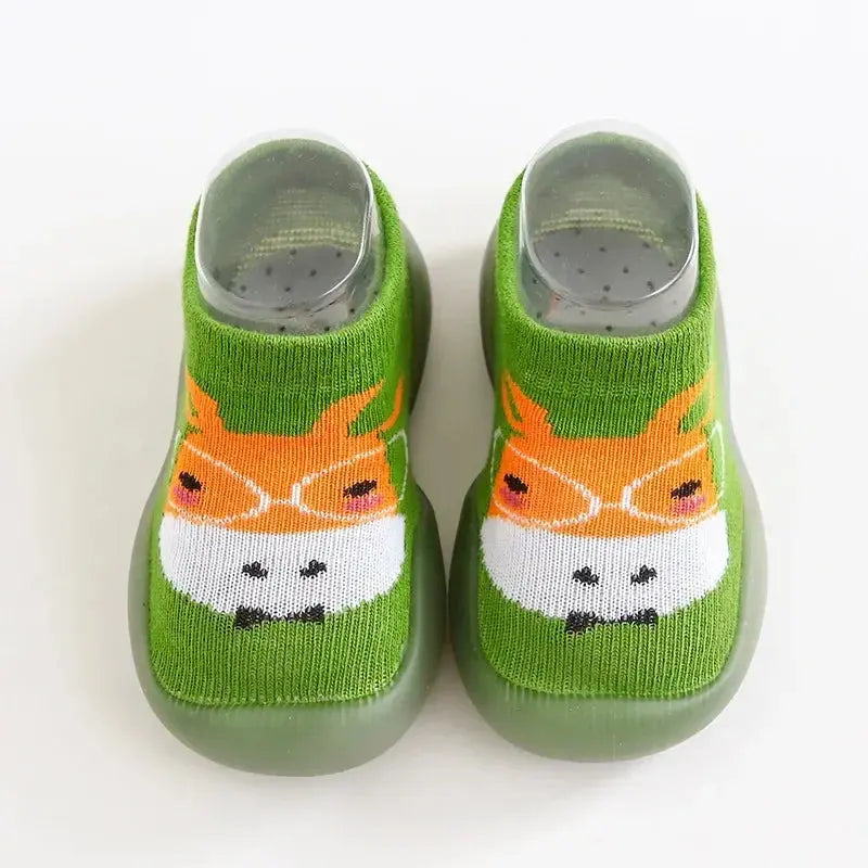 Children Anti-slip Shoes Newborn Baby Girl Cotton Non-slip Floor Socks Baby Boy Rubber Sole Cartoon Indoor Socks Infant Shoes