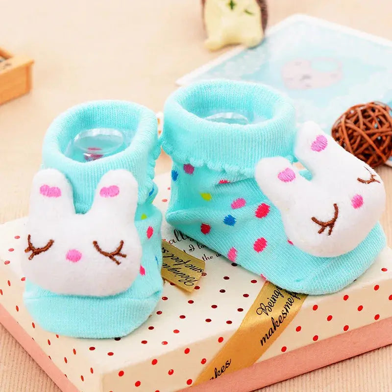 1 Pair Cotton Baby Socks Rubber Anti Slip Boy Girl Floor Kids Toddlers Autumn Spring Animal Infant Newborn Cute Gift