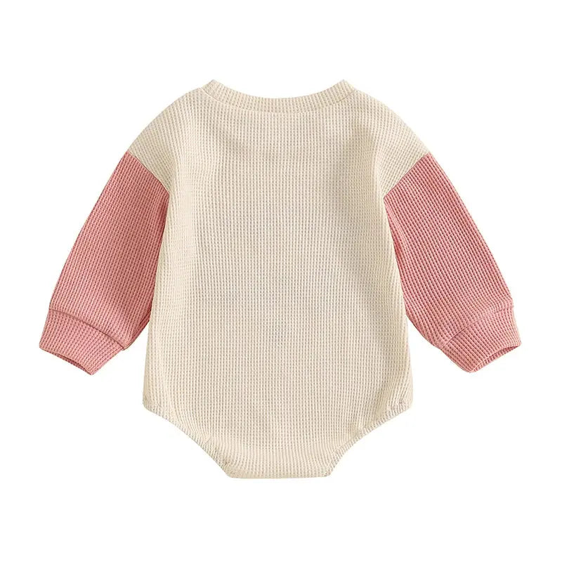 Newborn Baby Girl Clothes Long Sleeve Aunties Bestie Embroidery Romper Waffle Bodysuit Shirt Fall Outfits