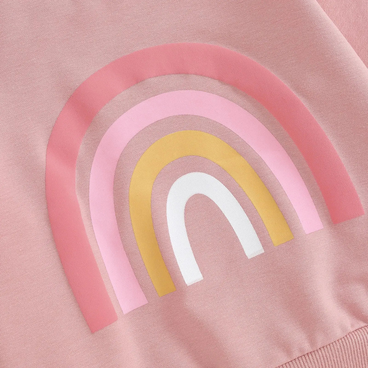 Citgeett Fall Outfits Long Sleeve Rainbow Print Sweatshirt + Pants Clothes Set