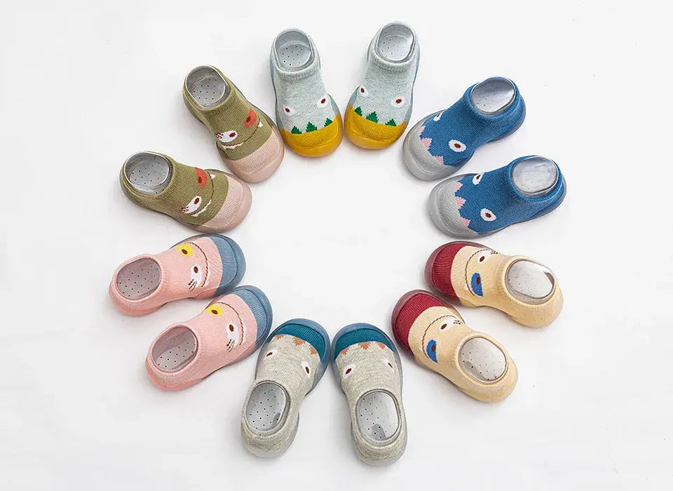 Children Anti-slip Shoes Newborn Baby Girl Cotton Non-slip Floor Socks Baby Boy Rubber Sole Cartoon Indoor Socks Infant Shoes