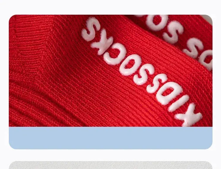 Christmas Baby Socks For Boys Girls Autumn Winter Toddler Anti-slip Floor Socks Red Festive New Year Sock 0-3 Years