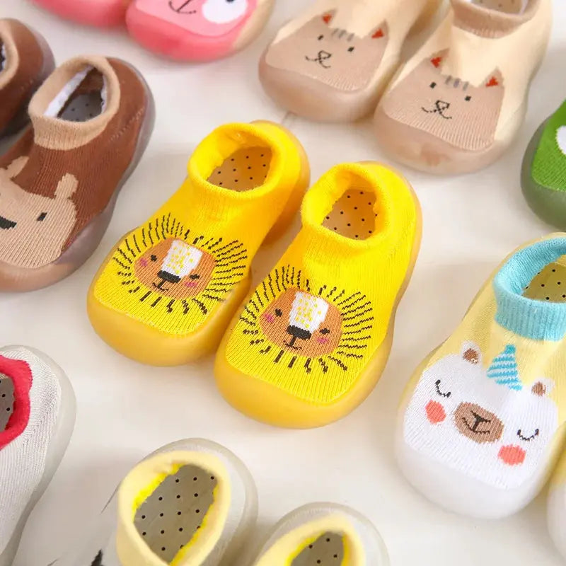 Children Anti-slip Shoes Newborn Baby Girl Cotton Non-slip Floor Socks Baby Boy Rubber Sole Cartoon Indoor Socks Infant Shoes
