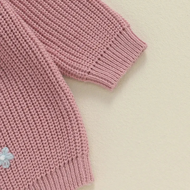Big Sister Sweaters Cute Long Sleeve Letter Embroidery Knit Pullover Toddler Loose Tops