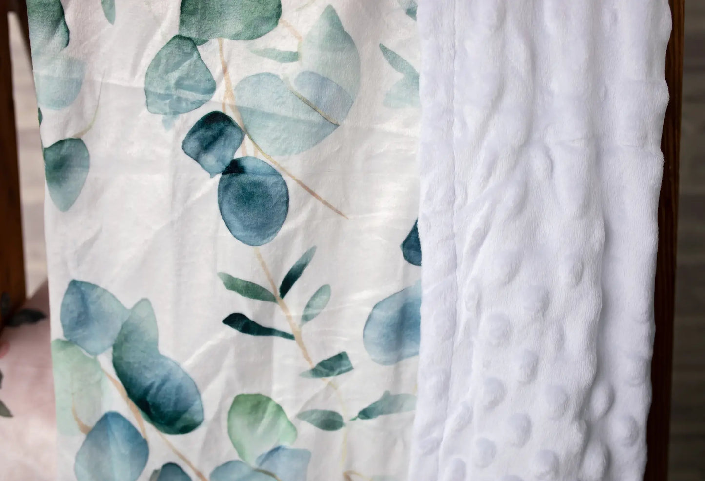 Eucalyptus Embrace Minky Blanket Growing Sprouts
