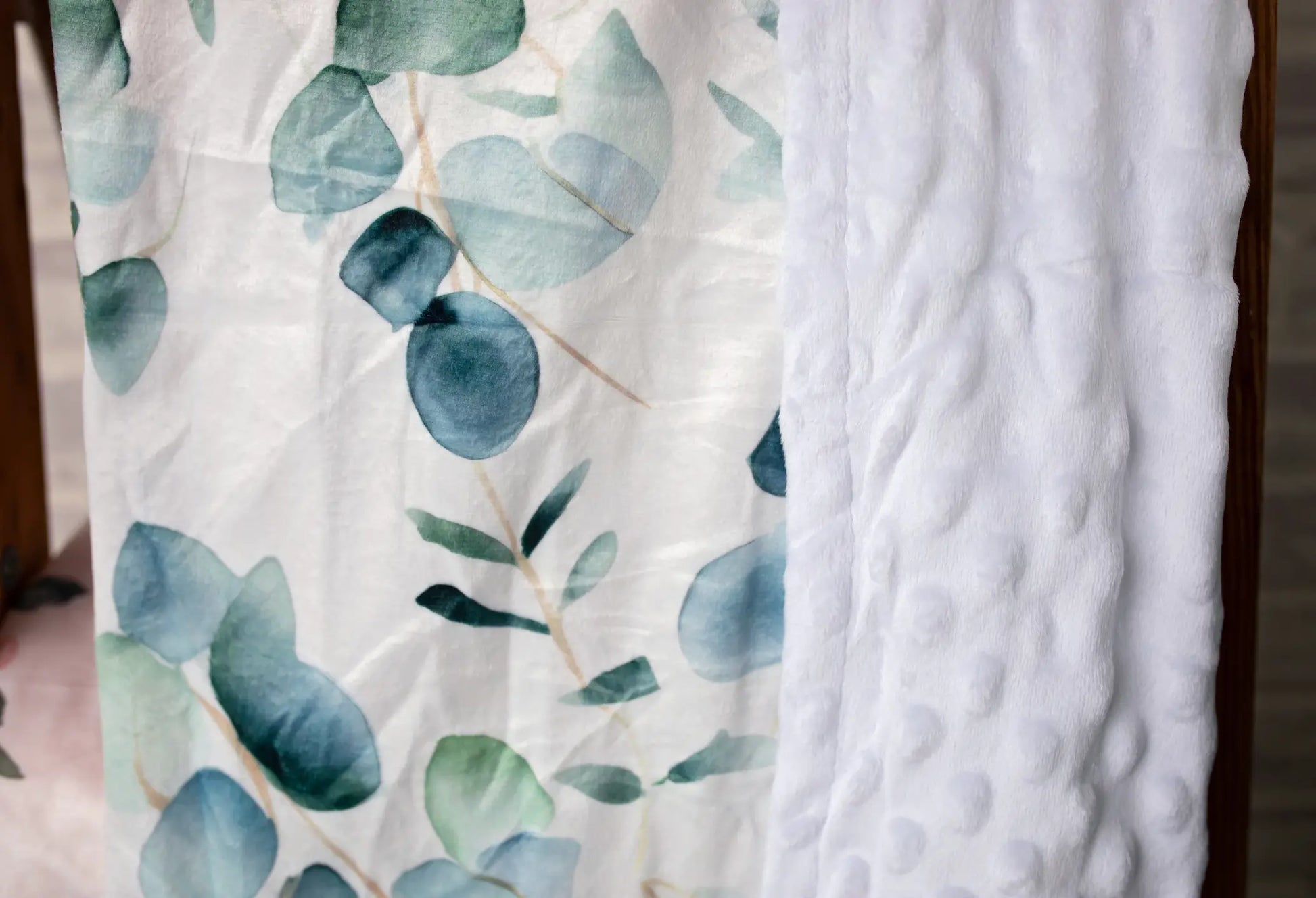 Eucalyptus Embrace Minky Blanket Growing Sprouts