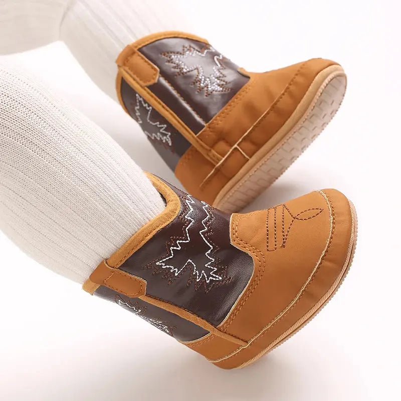 Infant Winter Snow Boots Embroidery Warm Baby First Walker Shoes for Christmas, Baby Girls Boys Shower