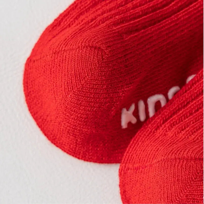 Christmas Baby Socks For Boys Girls Autumn Winter Toddler Anti-slip Floor Socks Red Festive New Year Sock 0-3 Years