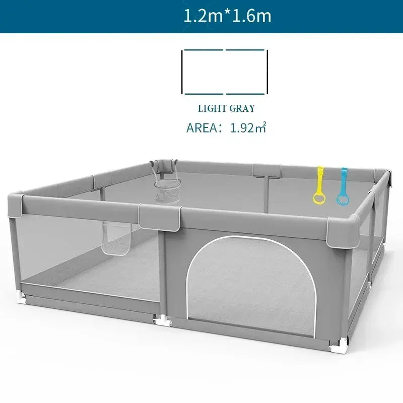 Baby Playpens Indoor Baby Corralitos for Baby Playground with Pull Rings Kids Safety Barrier Fence Dry Balls Pits Large Parks